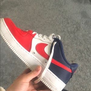 air force 1 shoes red white and blue